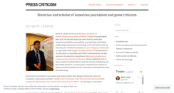 Desktop Screenshot of presscriticism.com